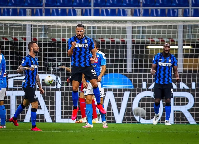 El Inter celebra un gol ante el Nápoles