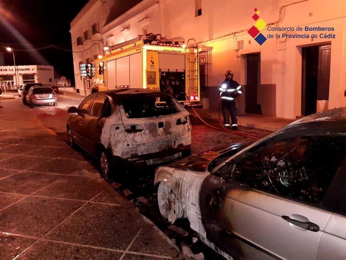 Vehículos incendiados en Medina Sidonia