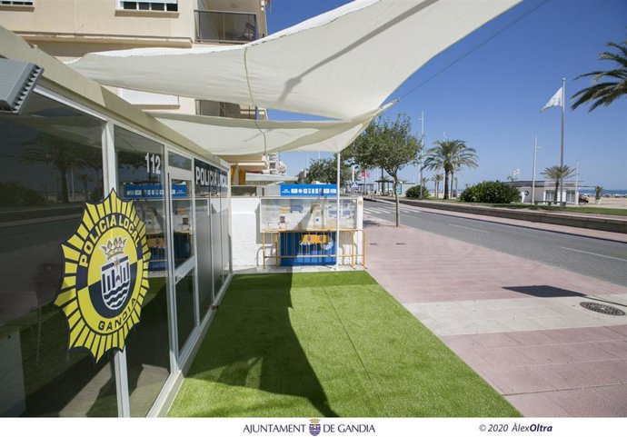 Dependencias Policía Local en la playa de Gandia (Valencia)