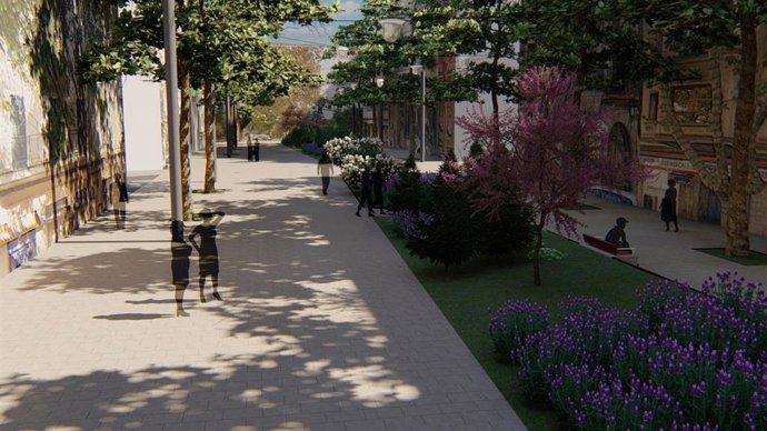 El proyecto del eje verde de la calle Nuredduna
