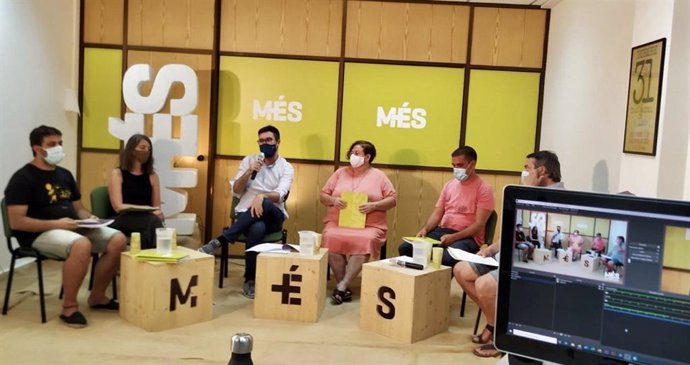 Dirigentes de MÉS per Mallorca en un encuentro virtual con la militancia