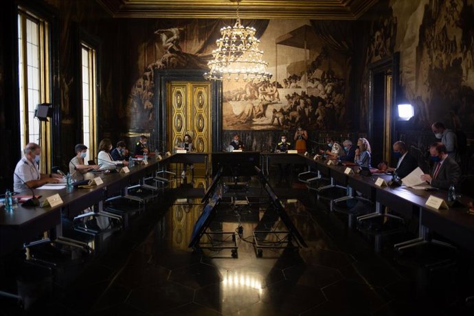 Celebración de la Junta Local de Seguridad de Barcelona en el Ayuntamiento de Barcelona, Cataluña (España), a 29 de julio de 2020.