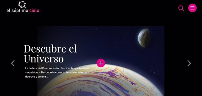 Imagen de la nueva web de la Fundación Descubre sobre 'El Séptimo Cielo'.