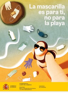 Campaña 'Recuerdos inolvidables. La mascarilla es para ti, no para la naturaleza' de los ministerios para la Transición Ecológica y el Reto Demográfico, y de Consumo
