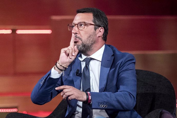 Matteo Salvini en una entrevista en el programa Quarta Repubblica