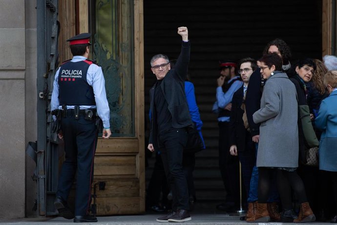 El exsecretario general de Vicepresidencia y Economía Josep Maria Jové llega al TSJC citado por presuntos delitos de desobediencia, prevaricación, malversación y revelación en la organización del 1-O en Barcelona, Catalunya (España), 11 de marzo de 2020.