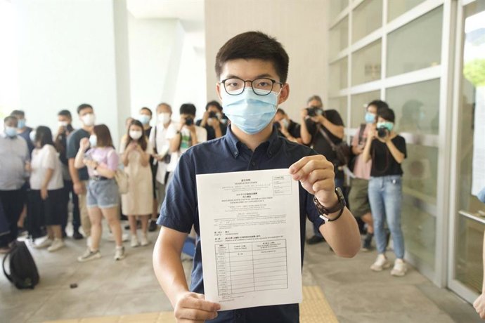 El activista pro democracia hongkonés Joshua Wong