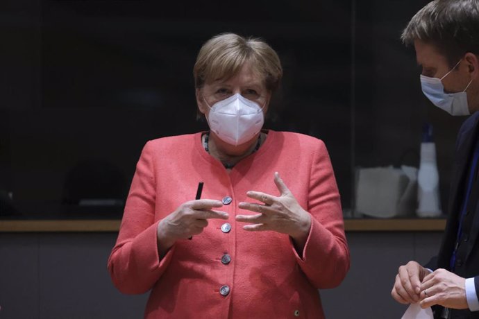 La canciller alemana, Angela Merkel, en la última reunión de julio del Consejo Europeo en Bruselas