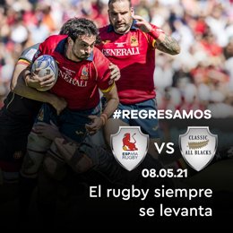 Los Classic All Blacks se enfrentarán a la selección española de rugby el 8 de mayo de 2021 en el Wanda Metropolitano