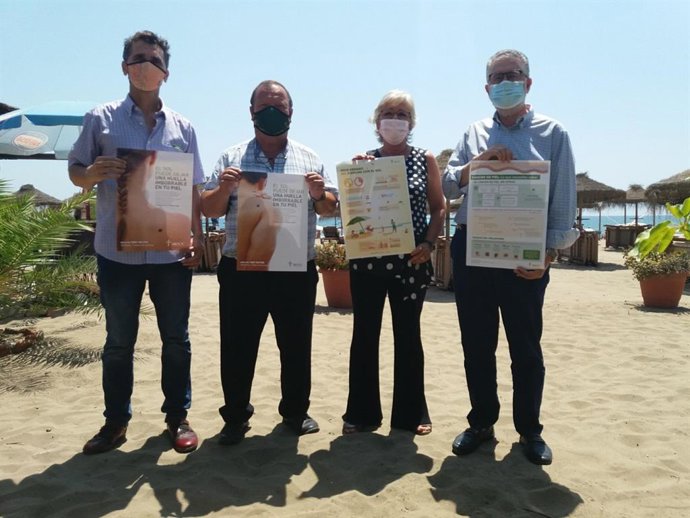 Camapaña de prevención solar de AECC, Ayuntamiento de Málaga y Asociación de Empresarios de Playa de la provincia de Málaga-Costa del Sol