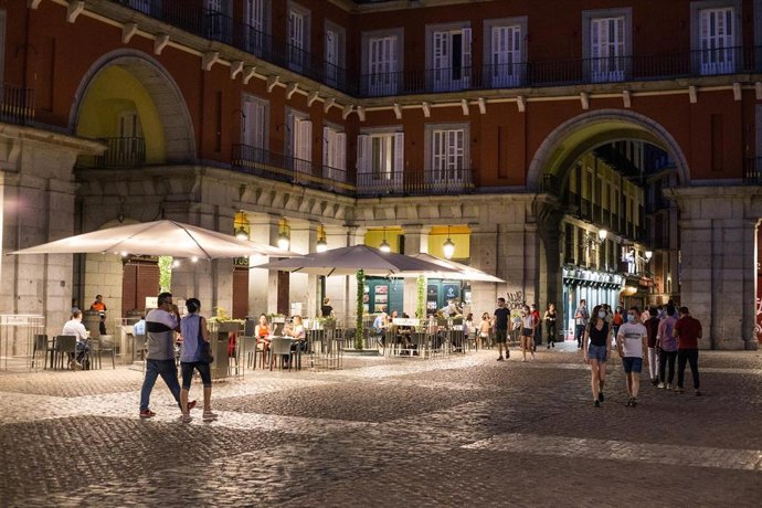 Imagen de las terrazas de la Plaza Mayor de Madrid.