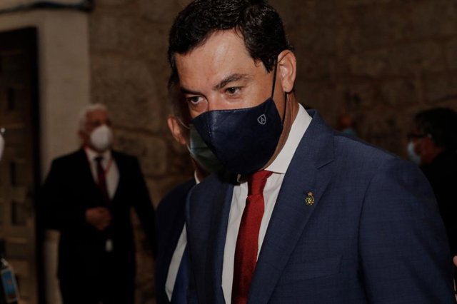 El presidente de la Junta de Andalucía, Juanma Moreno, este viernes, con motivo de la reunión de la Conferencia de Presidentes