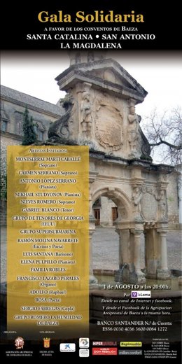 Cartel de la gala solidaria virtual