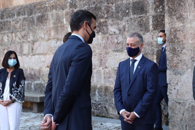Iñigo Urkullu a su llegada al Monasterio de Yuso antes de participar en la XXI Conferencia de Presidentes en San Millán de la Cogolla  (La Rioja) / Moncloa