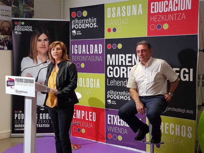 12J.- Elkarrekin Podemos-IU ofrece "seguridad y bienestar para toda la ciudadanía" frente a la "austeridad" del PNV
