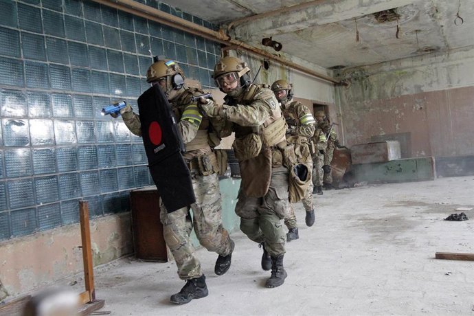Maniobras de la Policía ucraniana