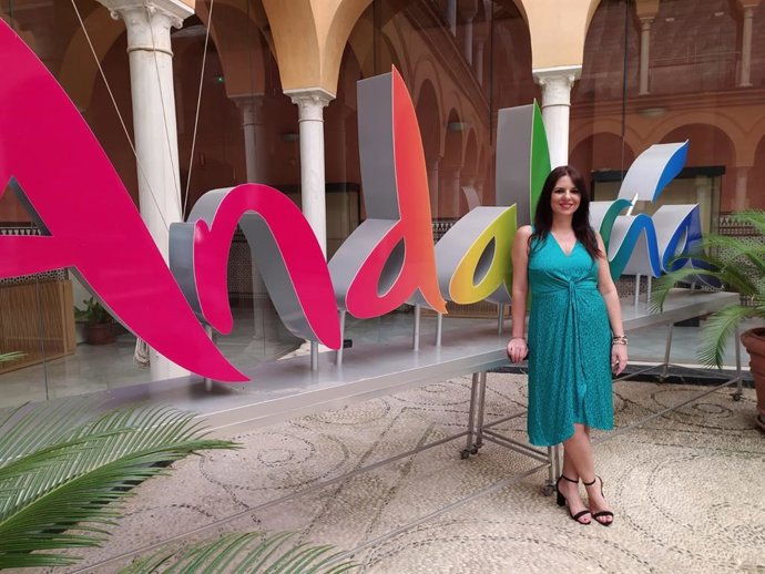 Purificación Joyera, en la sede de la Delegación de Turismo, Regeneración, Justicia y Administración Local de la Junta en Córdoba.