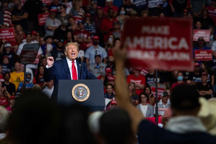 El presidente de EEUU, Donald Trump, durante un acto en Tulsa