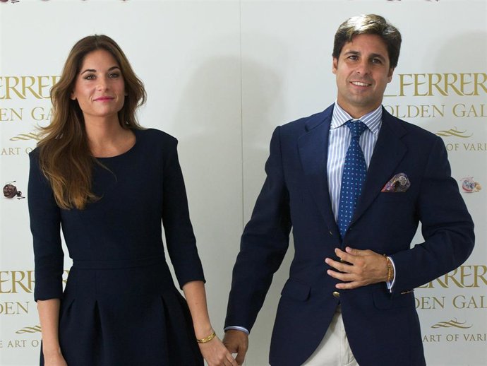 Spanish bullfigther Francisco Rivera and wife Loudes Montes present the new "Ferrero"  chocolates at the Thyssen-Bornemisza Museum on October 8, 2014 in Madrid, Spain.
