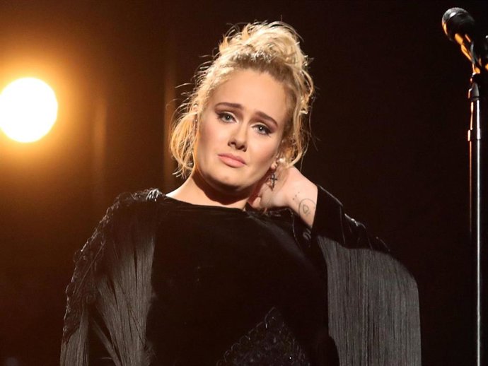 Singer Adele during The 59th GRAMMY Awards at STAPLES Center on February 12, 2017 in Los Angeles, California.