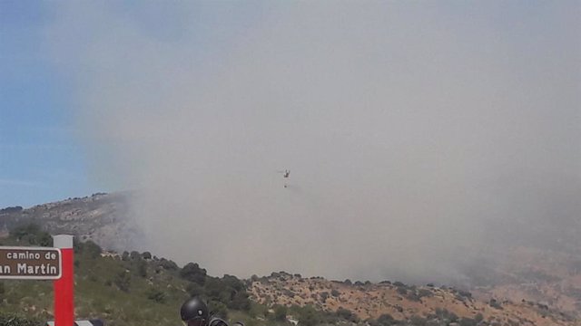Imagen del incendio originado en Robledo de Chavela (Comunidad de Madrid/España), a 2 de agosto de 2020.