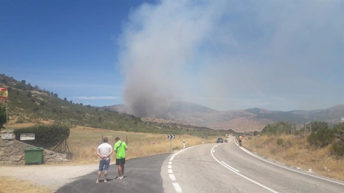 Imágenes del incendio originado en Robledo de Chavela (Comunidad de Madrid/España), el 2 de agosto de 2020.