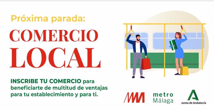 Campaña puesta en marcha por metro de Málaga para la promoción del comercio local más afectados por el COVID-19