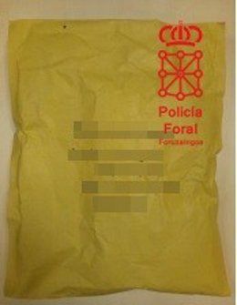 Paquete con droga incautado al joven detenido en Sarriguren