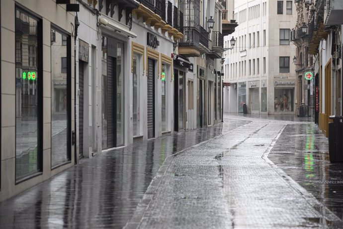 La calle Tetúan totalmente vacía durante el estado de alarma por el coronavirus, en una imagen de archivo