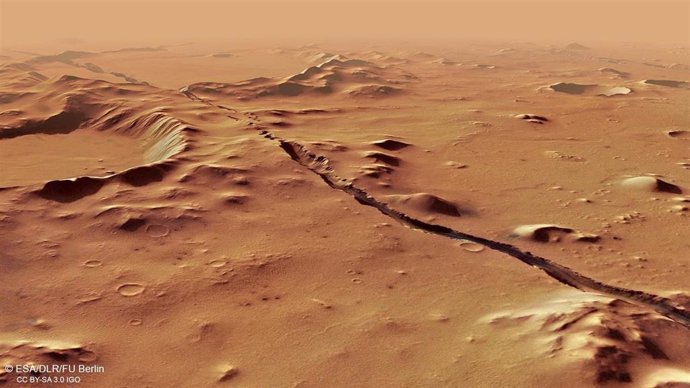 Imagen de Marte captada por el orbitador Mars Express de la ESA