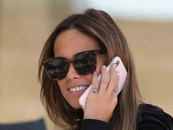 Gloria Camila feliz con su novio, David.