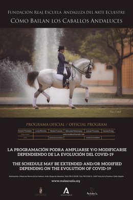 Cartel de la programación de la Real Escuela Andaluza de Arte Ecuestre