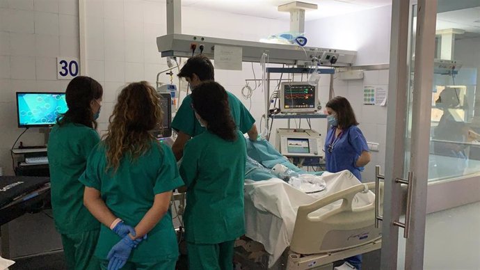 Profesionales en el Hospital Regional de Málaga donde se ha utilizado la técnica ECMO de conexión extracorpórea para estabilizar a cinco pacientes críticos