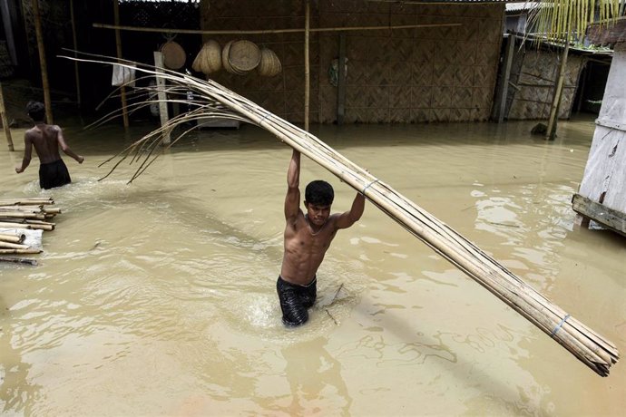 Inundaciones provocadas por el monzón en India