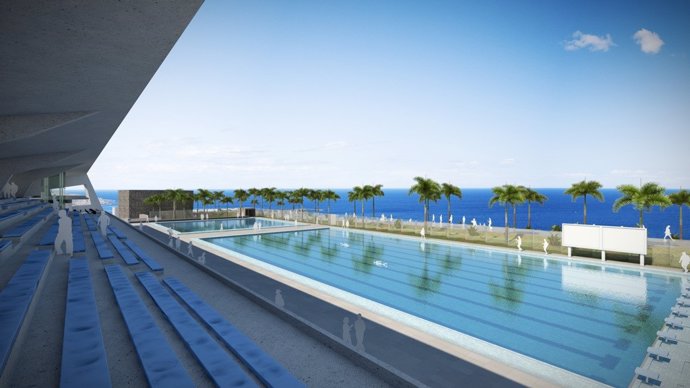 Infografía del proyecto de piscina de Puerto de la Cruz