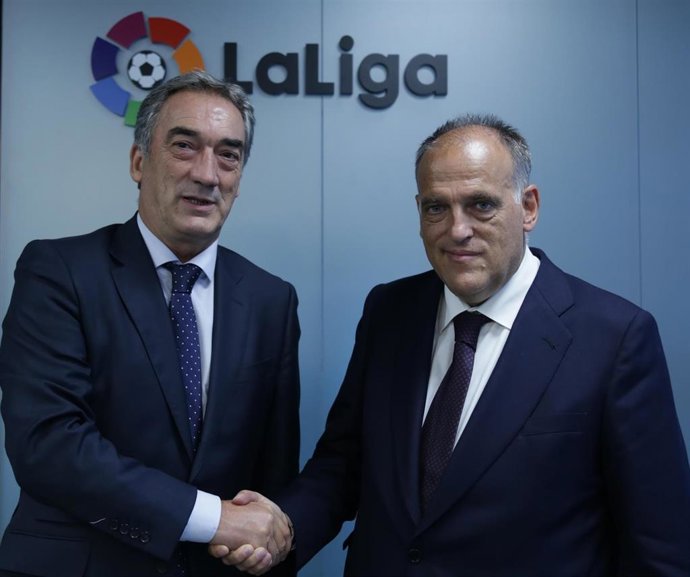 Javier Lozano y Javier Tebas, presidentes de la LNFS y LaLiga