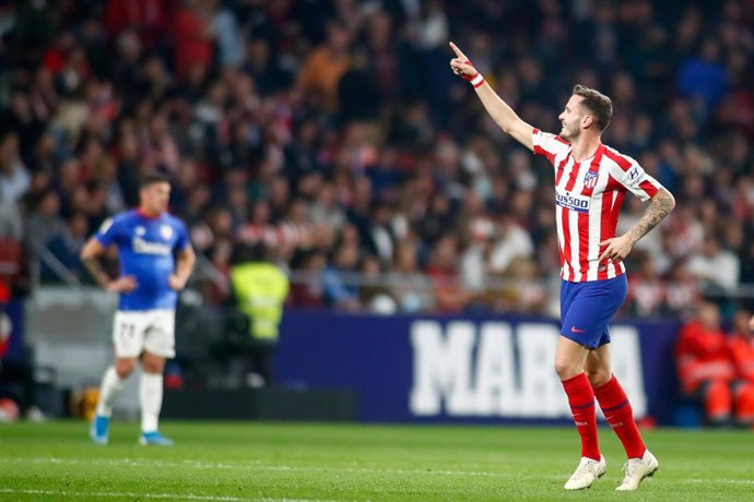 Saúl Ñíguez celebrando un gol ante el Athletic Club en LaLiga Santander 2019-2020