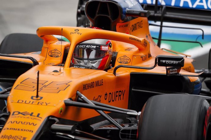Carlos Sainz (McLaren) durante los entrenamientos libres del GP Hungría 2020