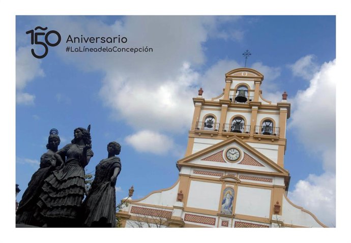 Tarjetas prefranqueadas emitidas por Correos para conmemorar el 150 aniversario de la La Línea