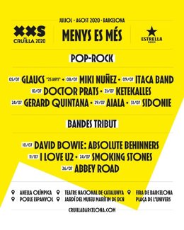 El Crulla XXS de Barcelona suma a Miki Núñez, Itaca Band, Doctor Prats y Gerard Quintana (archivo)