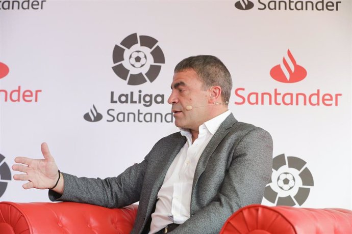 Manolo Sanchís durante una 'Santander Talks'