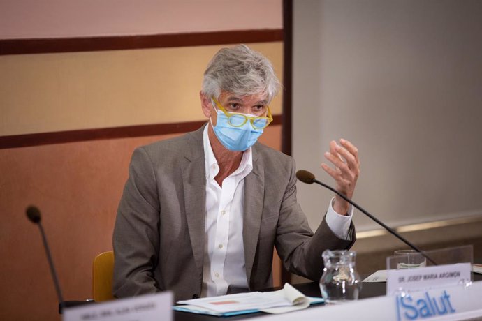 El secretari de Salut Pública de la Generalitat, Josep Maria Argimon, presenta les línies estratgiques del pla de control del Covid-19 en la Conselleria de Sanitat, a Barcelona, Catalunya (Espanya), a 28 de juliol de 2020.