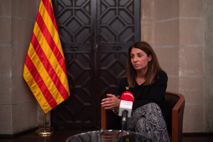 La consellera de la Presidncia i portaveu de la Generalitat, Meritxell Budó, durant l'entrevista