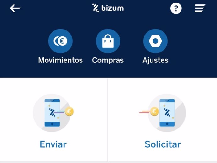 Imagen de recurso del pago Bizum desde la app de BBVA.