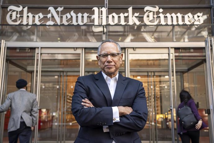 April 03, 2019 - New York, New York, United States: Dean Baquet, the Executive Editor of The New York Times, poses for a portrait at The New York Times building on 8th Avenue in Manhattan. (Natan Dvir / Contacto Images)