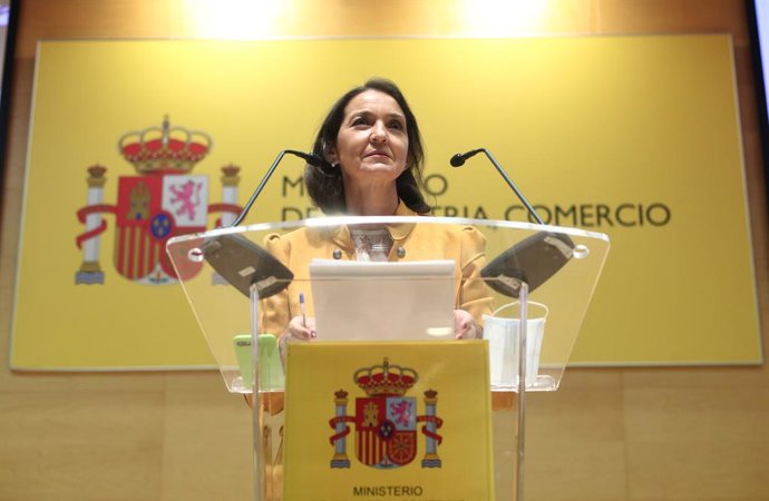La ministra de Industria, Comercio y Turismo, Reyes Maroto, en una imagen de archivo, en Madrid (España) a 13 de julio de 2020.