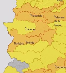 Alertas para 6 de agosto en Extremadura