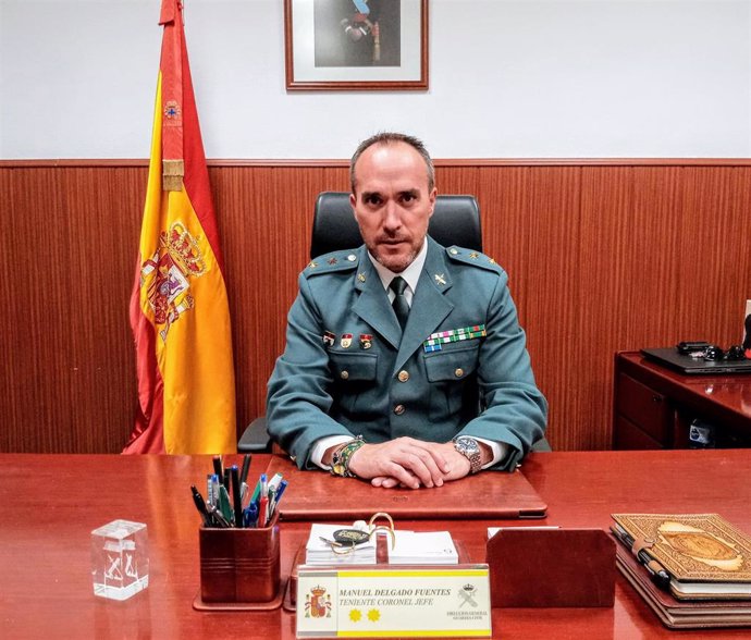 El teniente coronel Manuel Delgado Fuentes, jefe de la Comandancia de la Guardia Civil de Badajoz.