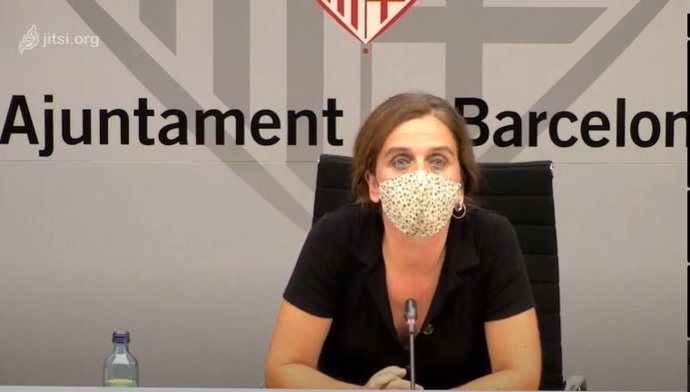 La concejal de Salud, Envejecimiento y Cuidados del Ayuntamiento de Barcelona, Gemma Tarafa, en rueda de prensa. En Barcelona, el 6 de agosto de 2020.