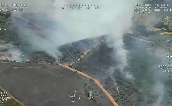 Incendio forestal en Cañaveral